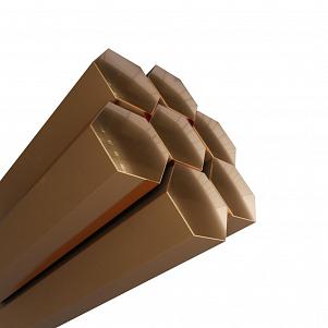 Шестигранник бронзовый БрАМц9-2 14 мм ГОСТ 1628-78